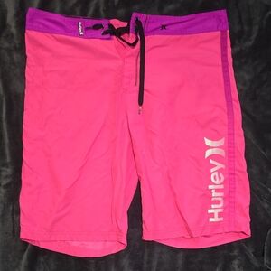 Hurley Pink and Purple Swim Shorts